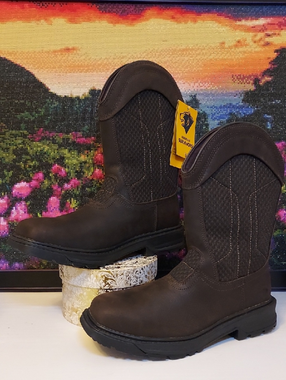 Mens Herman Survivors Granite Pull On Steel Toe Work Boot